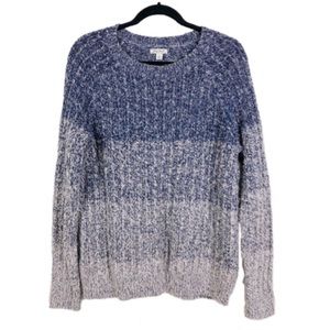 LUCKY BRAND BLUE KNIT SWEATER SIZE LARGE